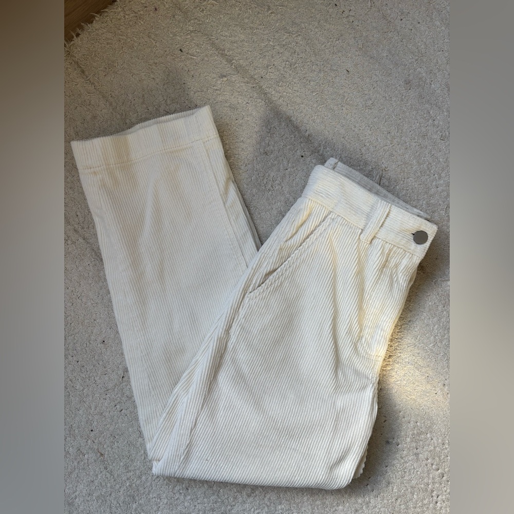 Everlane wide wale corduroys - winter white - size 2
